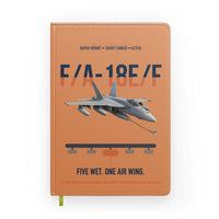 Thumbnail for F A-18E F Buddy Tanker design on orange notebook