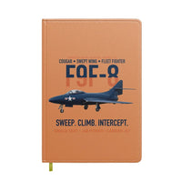 Thumbnail for F9F-8 Cougar Swept Wing Carrier Fighter design on orange notebook