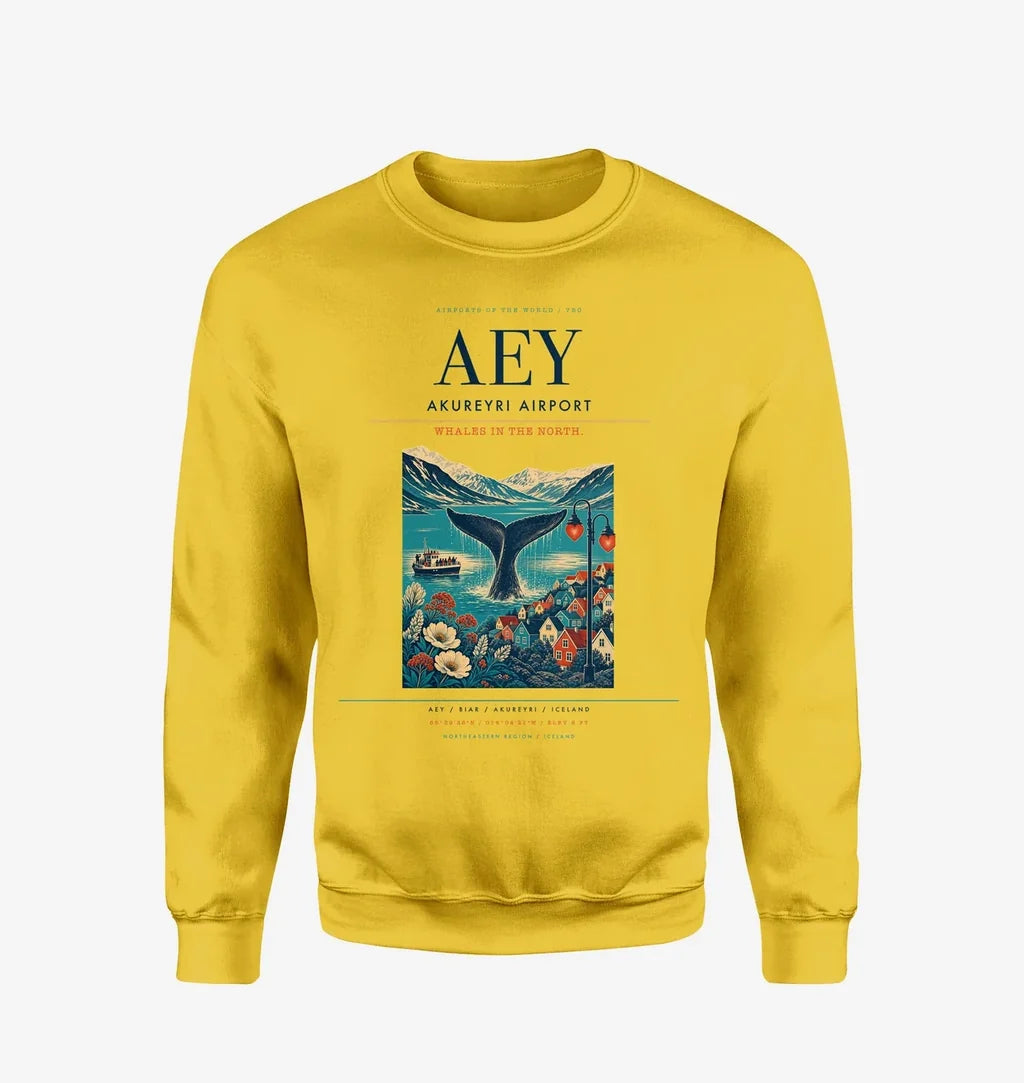 Akureyri Airport AEY Sweatshirt - Yellow