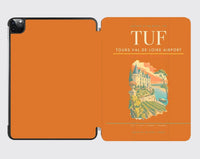 Thumbnail for Tours Val de Loire Airport (TUF) design on orange ipad tablet case
