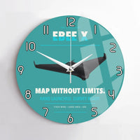 Thumbnail for AgEagle eBee X design on turquoise no frame wall clock