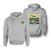 Thumbnail for VINTAGE G4201 - The Checkerboard Fields - Double-Side Hoodie design on lightgray double side