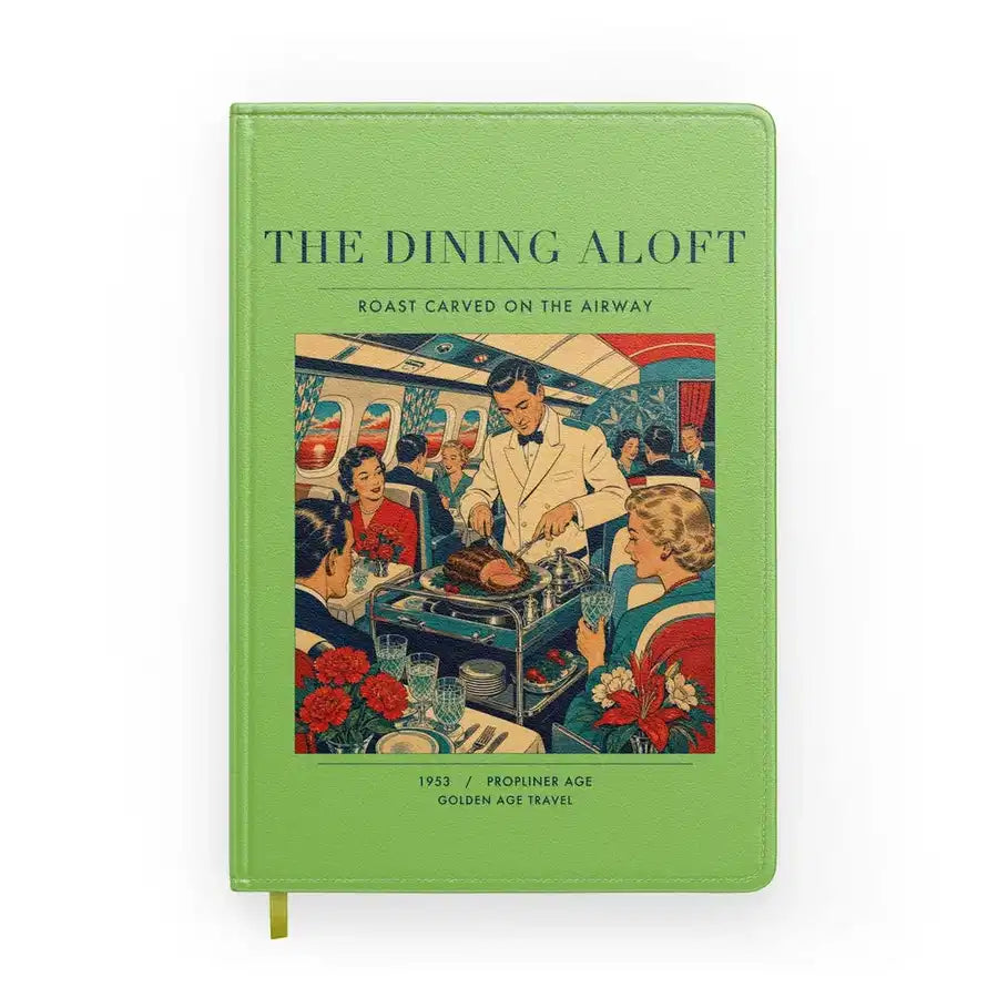 VINTAGE G4217 - The Dining Aloft - Designed Notebooks design on lightgreen