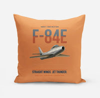 Thumbnail for F-84E Thunderjet design on orange pillow