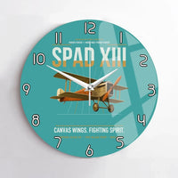 Thumbnail for SPAD XIII design on turquoise no frame wall clock