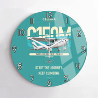 Thumbnail for Cessna 150M design on turquoise no frame wall clock