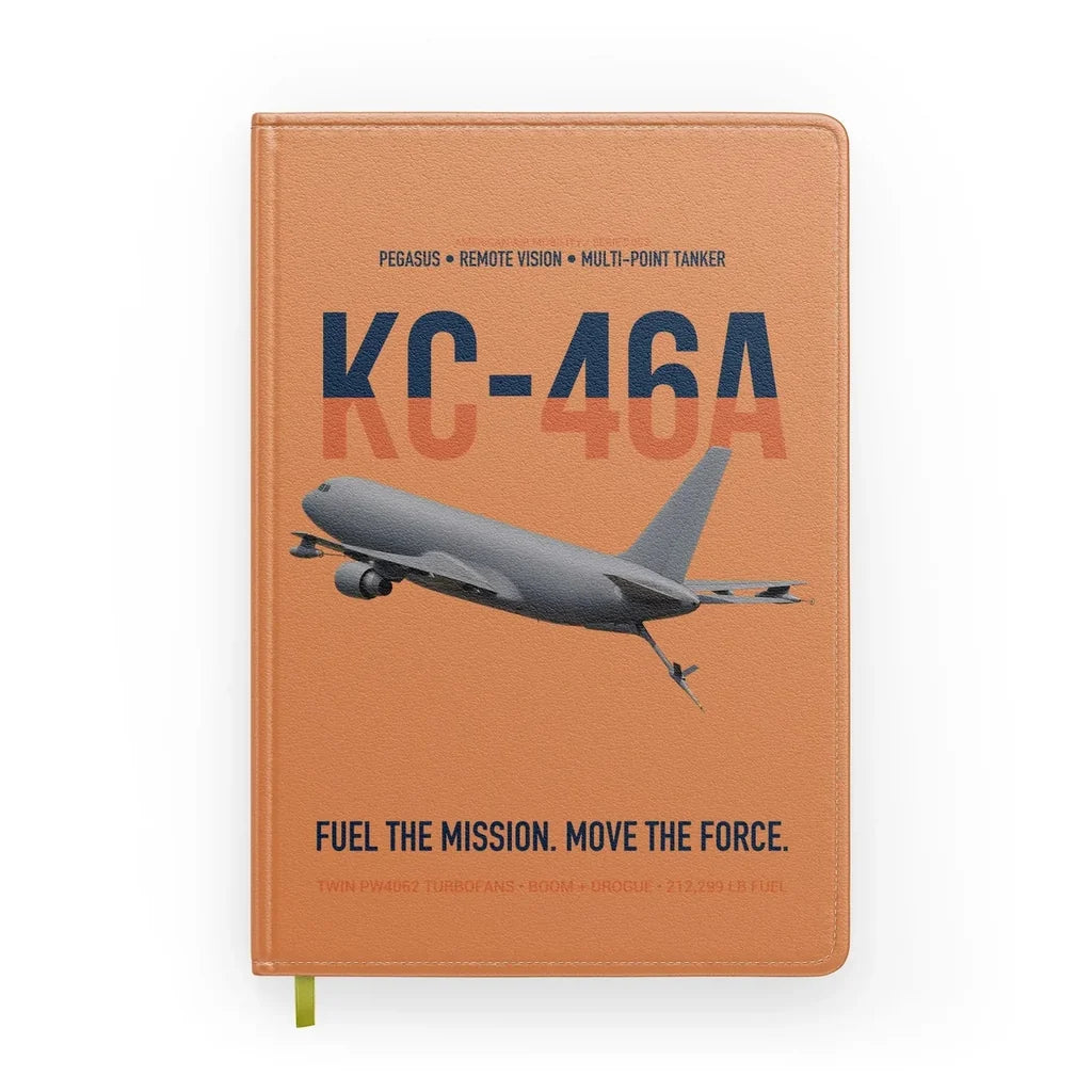 KC-46A PEGASUS design on orange notebook