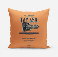 Thumbnail for TAY 650 design on orange pillow