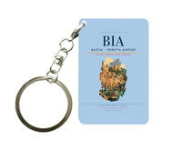 Thumbnail for Bastia – Poretta Airport (BIA) design on light blue key chain