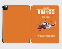 Thumbnail for Leonardo AW189 design on orange ipad tablet case