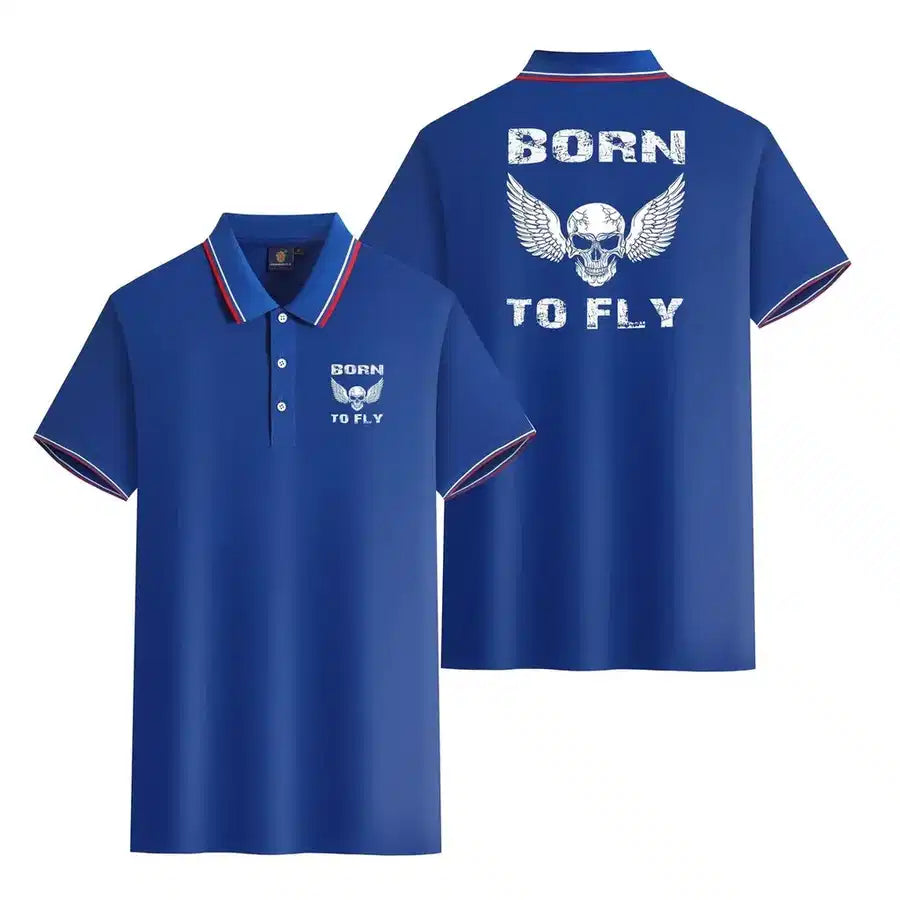 Customisable Born to Fly Polo Shirt - view 10