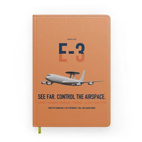 Thumbnail for E-3 Sentry AWACS design on orange notebook