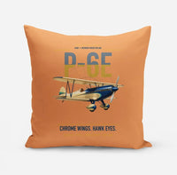 Thumbnail for Curtiss P-6E Hawk design on orange pillow