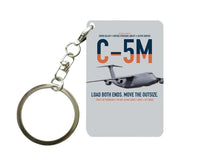Thumbnail for C-5M Super Galaxy design on light gray designed key chain, double-side print