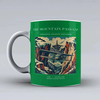Thumbnail for VINTAGE G4253 - The Mountain Pass Gap - Ceramic Mug design on green