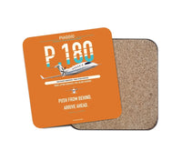 Thumbnail for Piaggio P.180 Avanti EVO design on orange 1 piece coaster