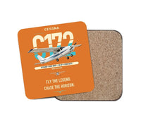 Thumbnail for Cessna 172 Skyhawk design on orange 1 piece coaster