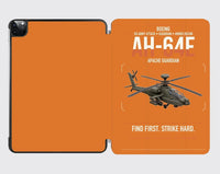 Thumbnail for Boeing AH-64E Apache Guardian design on orange ipad tablet case