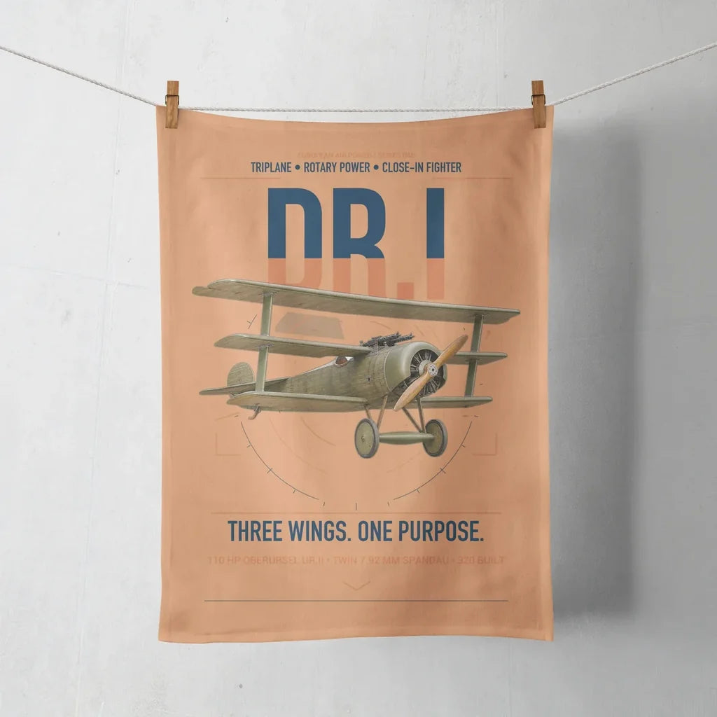 Fokker Dr.I design on orange towel