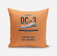 Thumbnail for Douglas DC-3 design on orange pillow