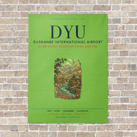 Thumbnail for Dushanbe International Airport DYU vertical canvas print - no frame - light green background
