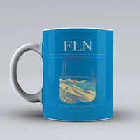 Thumbnail for Hercilio Luz International Airport (FLN) airport code design on turquoise ceramic mug