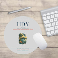 Thumbnail for Hat Yai International Airport (HDY) design on light gray round mouse pad