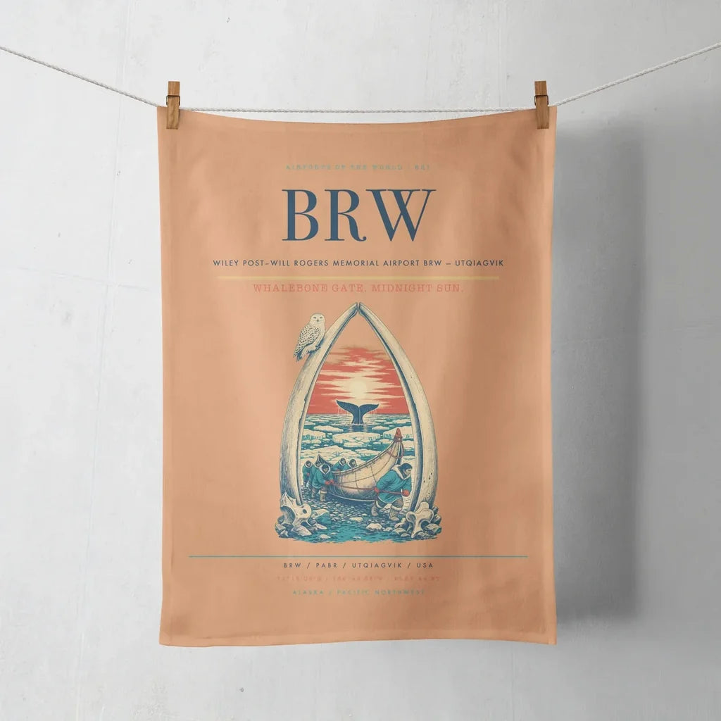 Wiley Post–Will Rogers Memorial Airport (BRW) design on orange towel