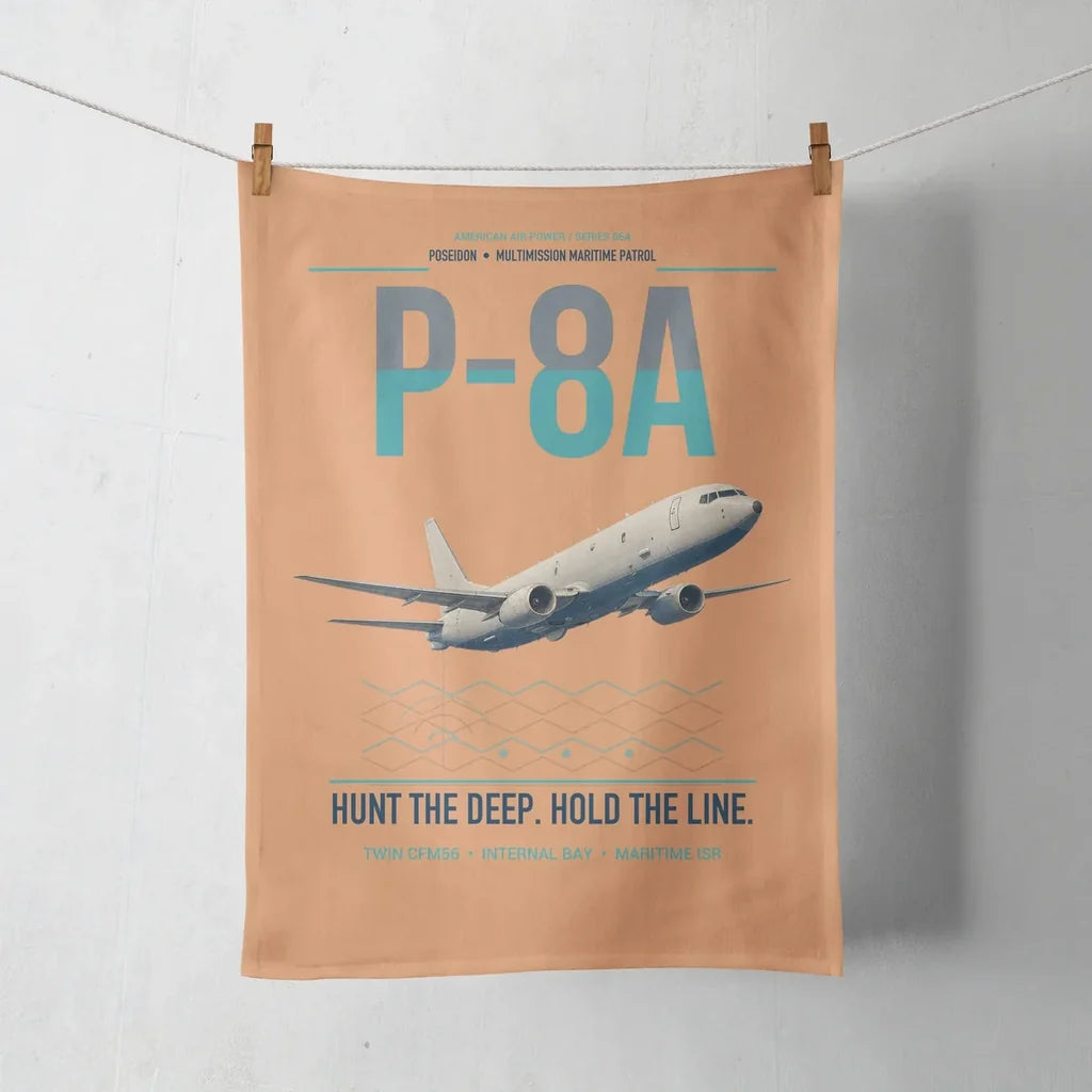 P-8A Poseidon design on orange towel