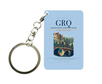 Thumbnail for Groningen Airport Eelde (GRQ) design on light blue key chain