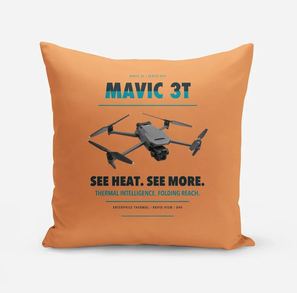 DJI Mavic 3 Thermal design on orange pillow