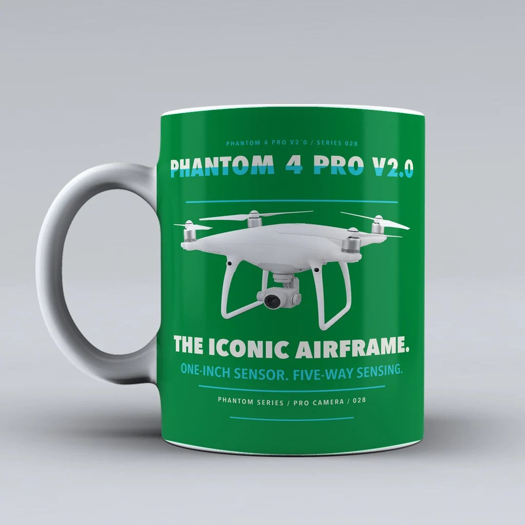 Phantom 4 Pro V2.0 Mug design on green dji