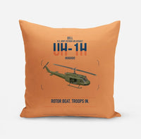 Thumbnail for Bell UH-1H Iroquois design on orange pillow