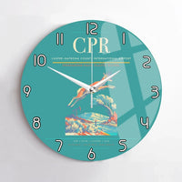 Thumbnail for Casper–Natrona County International Airport (CPR) design on turquoise no frame wall clock