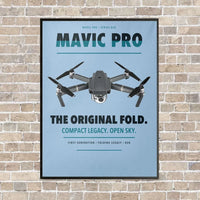 Thumbnail for DJI Mavic Pro vertical canvas print - framed - light blue background