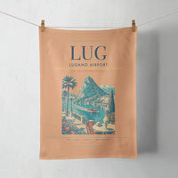 Thumbnail for Lugano Airport (LUG) design on orange towel