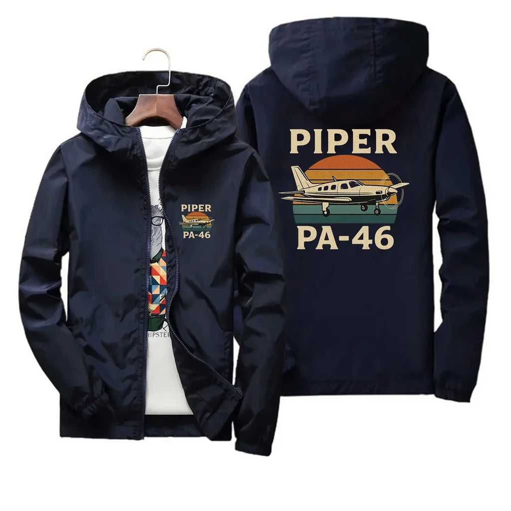 Customisable Retro Piper PA-46 Windbreaker - view 10