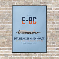Thumbnail for E-8C Joint STARS vertical canvas print - framed - light blue background