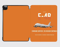 Thumbnail for E-4B Nightwatch design on orange ipad tablet case