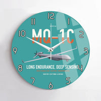 Thumbnail for MQ-1C Gray Eagle ER design on turquoise no frame wall clock