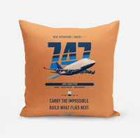 Thumbnail for Boeing 747-400 Dreamlifter design on orange pillow