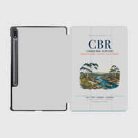 Thumbnail for Canberra Airport (CBR) design on light gray samsung tablet tablet case