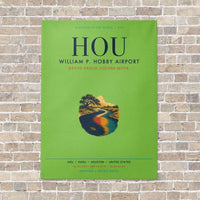 Thumbnail for William P. Hobby Airport HOU vertical canvas print - no frame - light green background