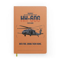 Thumbnail for Sikorsky HH-60G Pave Hawk design on orange notebook