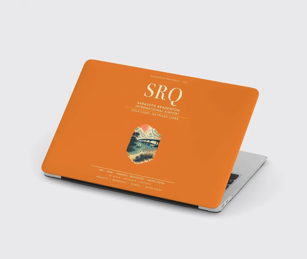 Sarasota Bradenton International Airport (SRQ) design on orange MacBook case