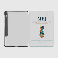 Thumbnail for Sangster International Airport (MBJ) design on light gray samsung tablet tablet case