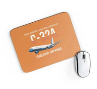 Thumbnail for C-32A Air Force Two Global Reach design on orange rectangle mouse pad