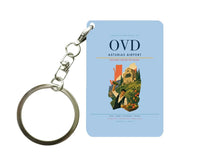Thumbnail for Asturias Airport (OVD) design on light blue key chain
