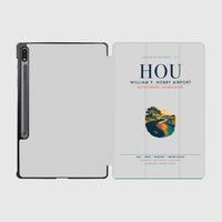 Thumbnail for William P. Hobby Airport (HOU) design on light gray samsung tablet tablet case
