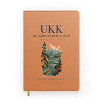Thumbnail for Ust-Kamenogorsk Airport (UKK) design on orange notebook